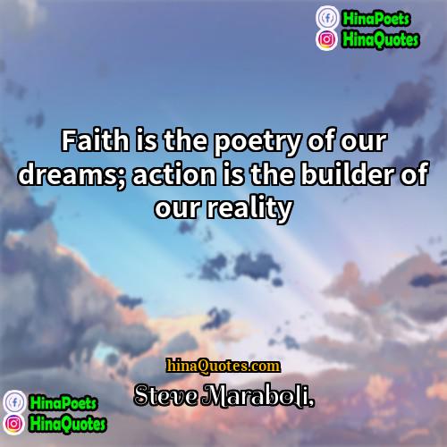 Steve Maraboli Quotes | Faith is the poetry of our dreams;